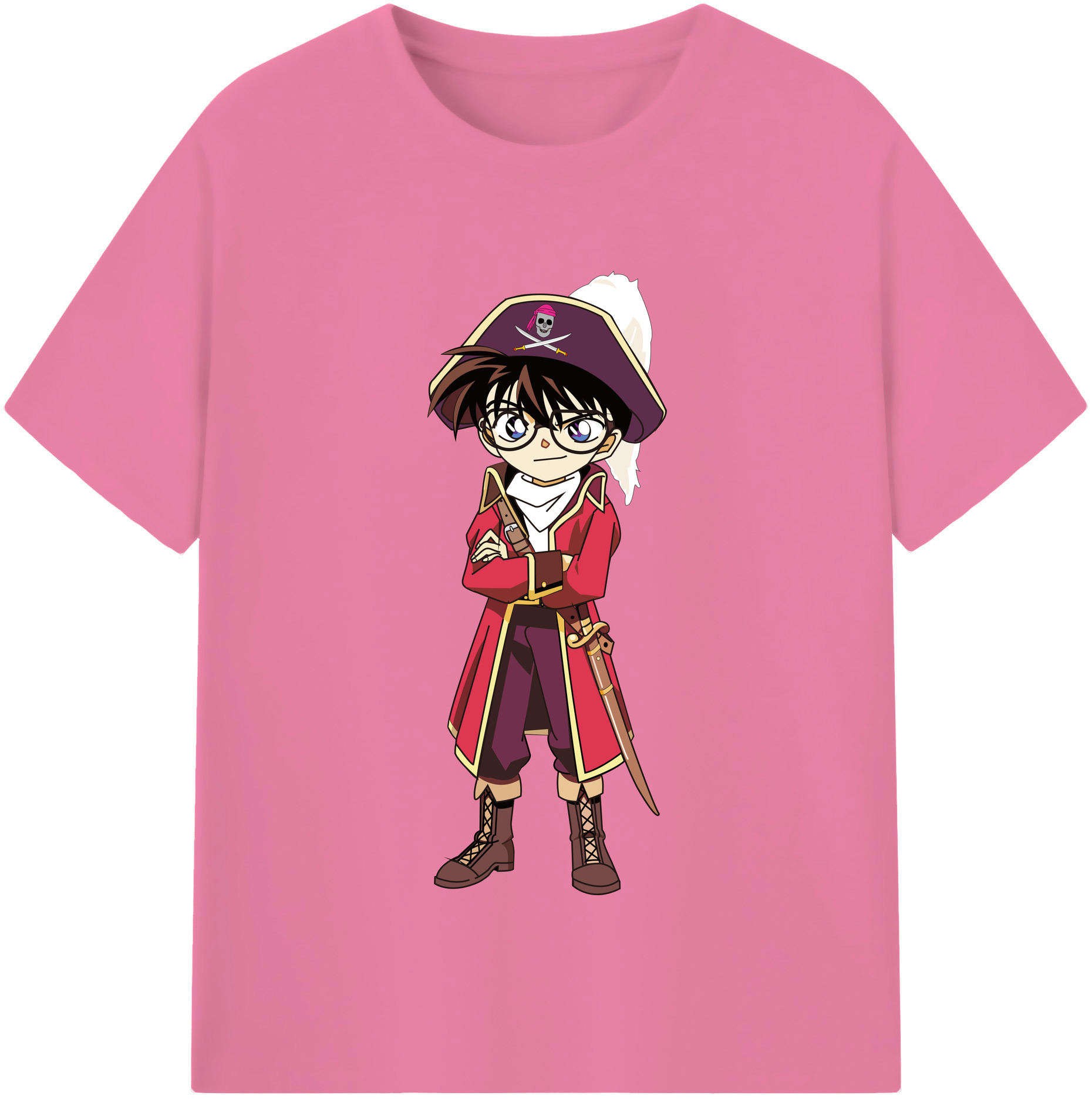 （画像用） 名探偵コナン 江戸川 コナン Detective Conan Conan Edogawa 綿100％半袖Tシャツ（フロントプリント）